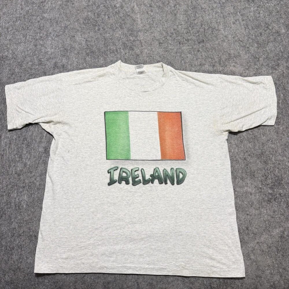 Vtg 90s Hand Airbrushed T Shirt XL Dublin Pub Crawl Champ Custom Spray Paint